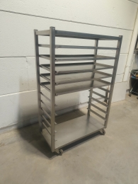 Rvs kar/rek - 110x51x171 cm 